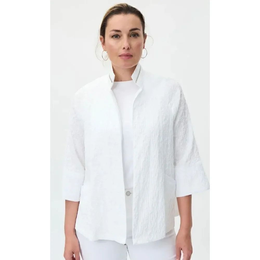 Joseph Ribkoff open front 3/4 sleeve textured jacket open front 12